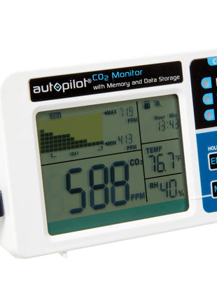 Autopilot Desktop CO2 Monitor with Memory and Data Storage