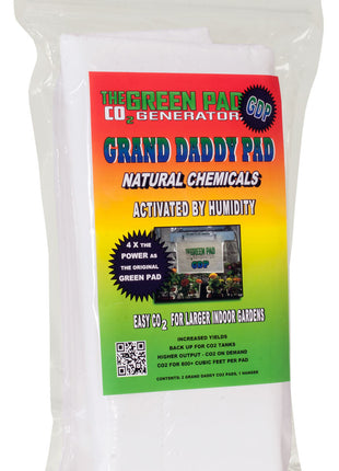 Green Pad Grand Daddy Pad CO2 Generator, pack of 2 pads w/1 hanger