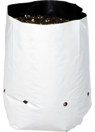 Hydrofarm Black & White Grow Bag, 2 gal (20 packs of 25)
