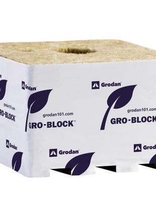 Grodan Improved Jumbo, 6Inches x 6Inches x 4Inches, with hole, case of 64