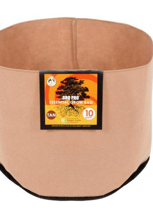 Gro Pro Essential Round Fabric Pot - Tan 10 Gallon (60/Cs)