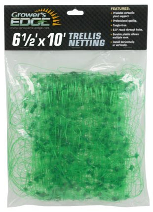 Grower's Edge Green Trellis Netting 6.5 ft x 10 ft (24/Cs)
