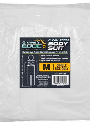 Grower's Edge Clean Room Body Suit - Size M (25/Cs)