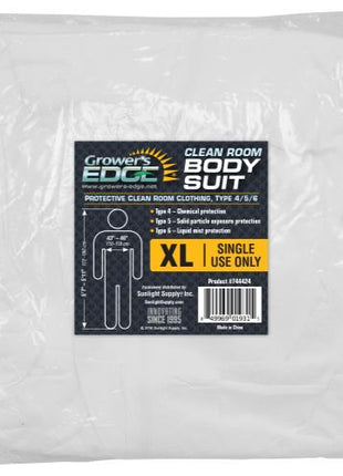 Grower's Edge Clean Room Body Suit - Size XL (25/Cs)