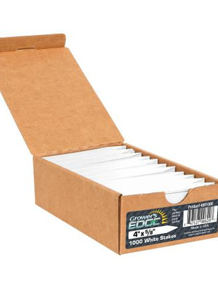 Grower's Edge Plant Stake Labels White - 1000/Box