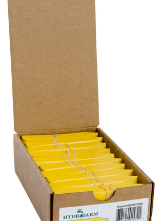 Hydrofarm Plant Stake Labels, Yellow, 4" x 5/8", case of 1000